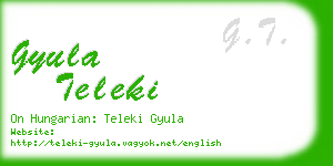 gyula teleki business card